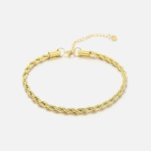 Fußkettchen gedreht 4mm Gold Fußkettchen gedreht 4mm Gold