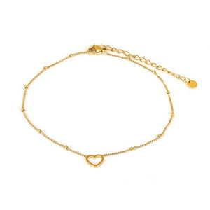 Fußkettchen Herz Gold Fußkettchen Herz Gold