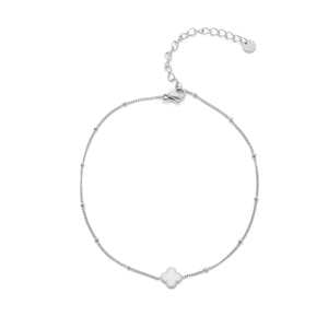 Fußkettchen Kleeblatt Silber Fußkettchen Kleeblatt Silber