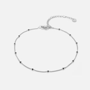 Fußkettchen Kugeln Silber/schwarz Fußkettchen Kugeln Silber/schwarz