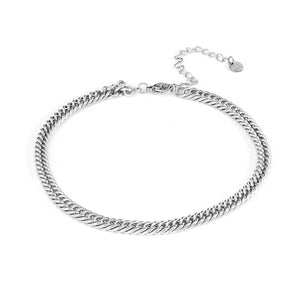 Fußkettchen mit Gliedern Silber Fußkettchen mit Gliedern Silber