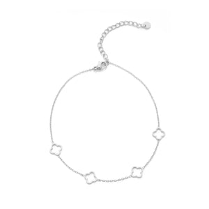 Fußkettchen offenes Kleeblatt Silber Fußkettchen offenes Kleeblatt Silber