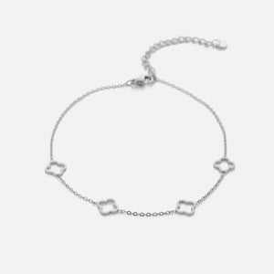 Fußkettchen offenes Kleeblatt Silber Fußkettchen offenes Kleeblatt Silber