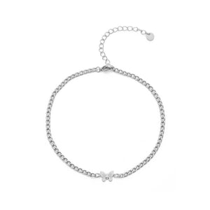 Fußkettchen Schmetterling Silber Fußkettchen Schmetterling Silber