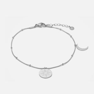 Fußkette Sonne & Mond Silber Fußkette Sonne & Mond Silber