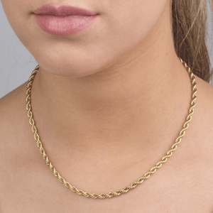 Gedrehte Halskette 4mm Gold Gedrehte Halskette 4mm Gold