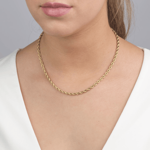 Gedrehte Halskette 4mm Gold Gedrehte Halskette 4mm Gold