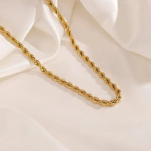 Gedrehte Halskette 4mm Gold Gedrehte Halskette 4mm Gold