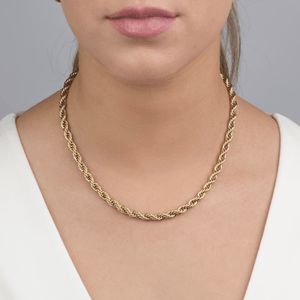 Gedrehte Halskette 6 mm Gold Gedrehte Halskette 6 mm Gold