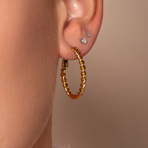 Gedrehte Ohrringe Gold Gedrehte Ohrringe Gold