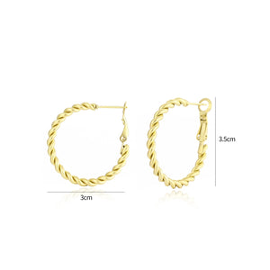 Gedrehte Ohrringe Gold Gedrehte Ohrringe Gold