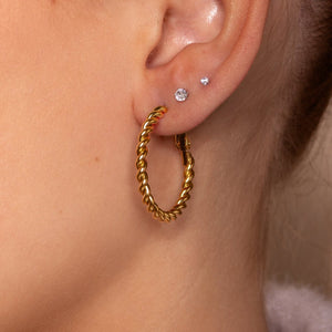 Gedrehte Ohrringe Gold Gedrehte Ohrringe Gold