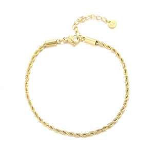 Gedrehtes Armband 2mm Gold Gedrehtes Armband 2mm Gold