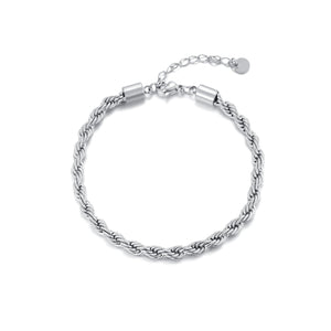 Gedrehtes Armband 4mm Silber Gedrehtes Armband 4mm Silber