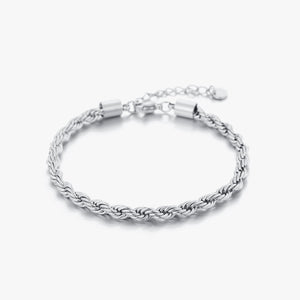 Gedrehtes Armband 4mm Silber Gedrehtes Armband 4mm Silber