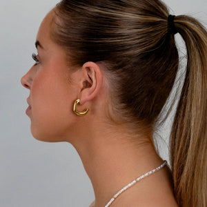 Gehoopte Ohrringe Gold Gehoopte Ohrringe Gold