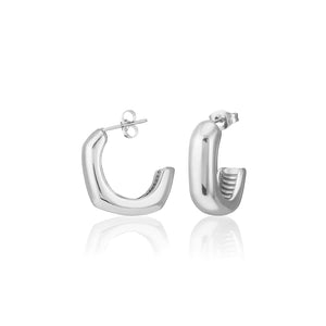Gehoopte Ohrringe Silber Gehoopte Ohrringe Silber
