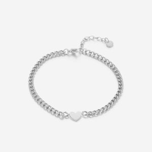 Gliederarmband Herz Silber Gliederarmband Herz Silber