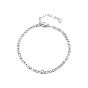 Gliederarmband mit Strass Silber Gliederarmband mit Strass Silber