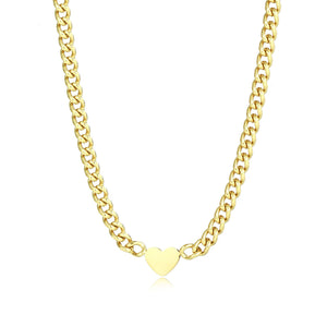 Gliederhalskette mit Herzanhänger Gold Gliederhalskette mit Herzanhänger Gold