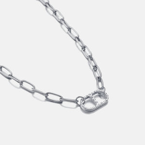 Gliedernhalskette Goodlife mit strass Silber Gliedernhalskette Goodlife mit strass Silber