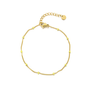 Goldrarmband mit gelben Kugeln Goldrarmband mit gelben Kugeln