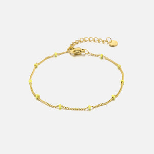 Goldrarmband mit gelben Kugeln Goldrarmband mit gelben Kugeln