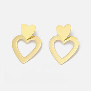 Großer hängender Herzanhänger Gold Großer hängender Herzanhänger Gold