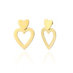 Großer hängender Herzanhänger Gold Großer hängender Herzanhänger Gold