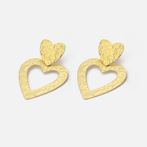 Großes hängendes Herzmuster gold Großes hängendes Herzmuster gold