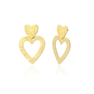 Großes hängendes Herzmuster gold Großes hängendes Herzmuster gold