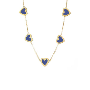 Halskette blau Herzen Halskette blau Herzen