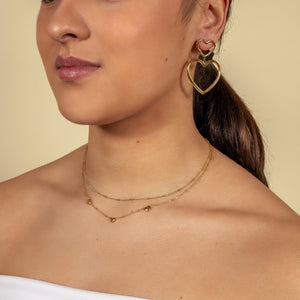 Halskette drei Herzen Gold Halskette drei Herzen Gold