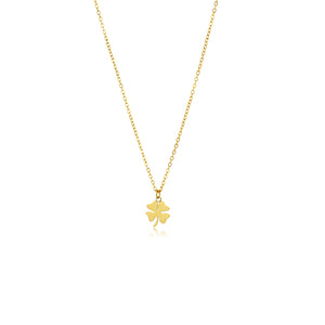 Halskette großem Kleeblatt Gold Halskette großem Kleeblatt Gold