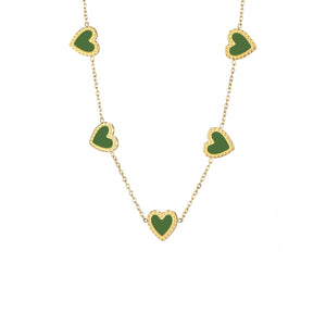 Halskette grün Herzen Halskette grün Herzen