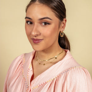 Halskette Lucky Kleeblätter Gold Halskette Lucky Kleeblätter Gold