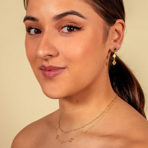 Halskette offene Kleeblätter Gold Halskette offene Kleeblätter Gold