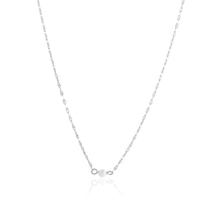 Halskette Single Perle Silber Halskette Single Perle Silber