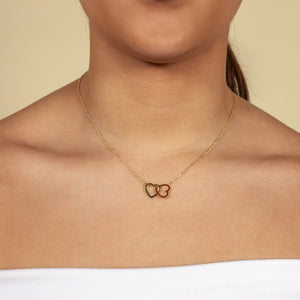 Halskette verbundenes Herz Gold Halskette verbundenes Herz Gold