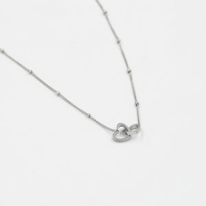 Halskette zwei verbundene Herzen Silber Halskette zwei verbundene Herzen Silber