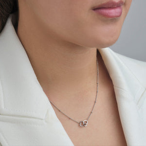 Halskette zwei verbundene Herzen Silber Halskette zwei verbundene Herzen Silber