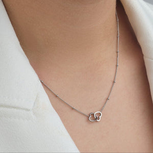 Halskette zwei verbundene Herzen Silber Halskette zwei verbundene Herzen Silber