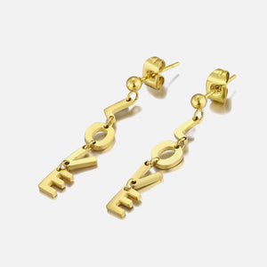 Hängende Love Ohrringe Gold Hängende Love Ohrringe Gold