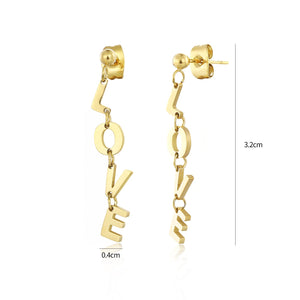 Hängende Love Ohrringe Gold Hängende Love Ohrringe Gold