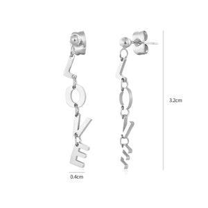 Hängende Love Ohrringe Silber Hängende Love Ohrringe Silber