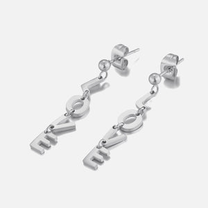 Hängende Love Ohrringe Silber Hängende Love Ohrringe Silber