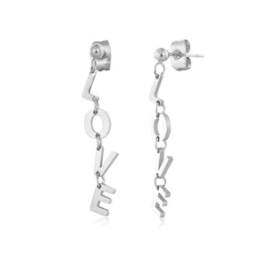 Hängende Love Ohrringe Silber Hängende Love Ohrringe Silber