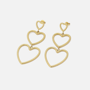 Hängende offene Goldherzen Hängende offene Goldherzen