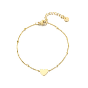 Herz Armband mit kugelchen Gold Herz Armband mit kugelchen Gold