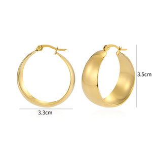 Hoops breit Gold Hoops breit Gold
